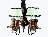 Cowboy Chandelier & Shades