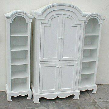 Farmhouse Armoire with 2 Bookcases