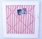Pink Stripe Memo Board