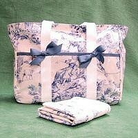 Diaper Bag Black & White Toile
