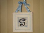 Framed Embroidered Letters
