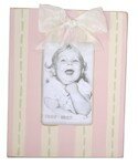 Pink & Yellow Striped Wooden Frame