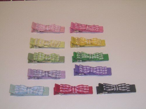 Gingham Pinch Clip