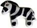 Zebra Knob Hand Painted Cast Metal