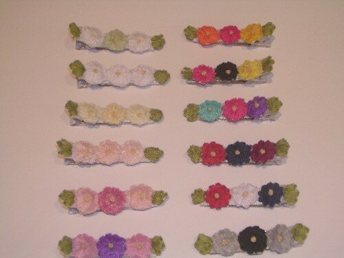Silk Flower Pinch Clip